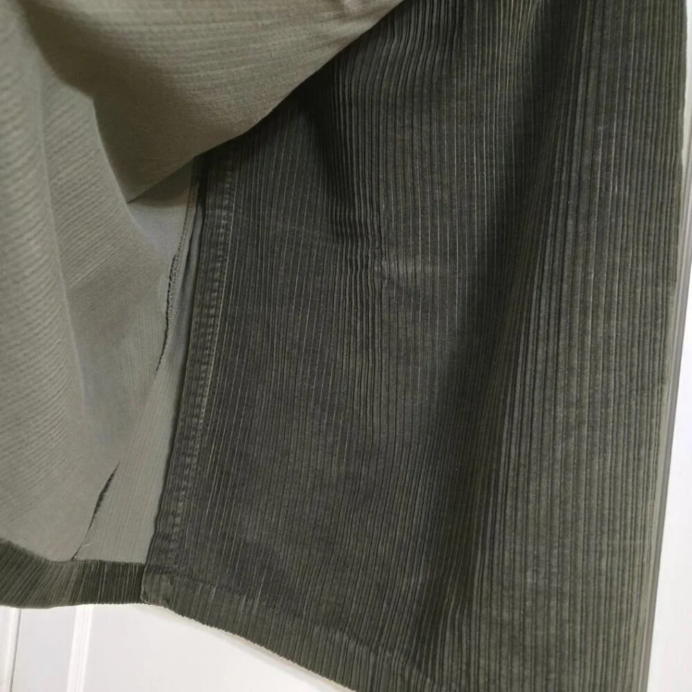 16 Vintage 80s L.L. Bean Olive Corduroy Maxi Wrap Skirt Boho